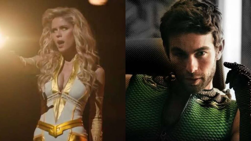 (L) Erin Moriarty as Starlight and (R) Chace Crawford as The Deep (Image: Amazon) 