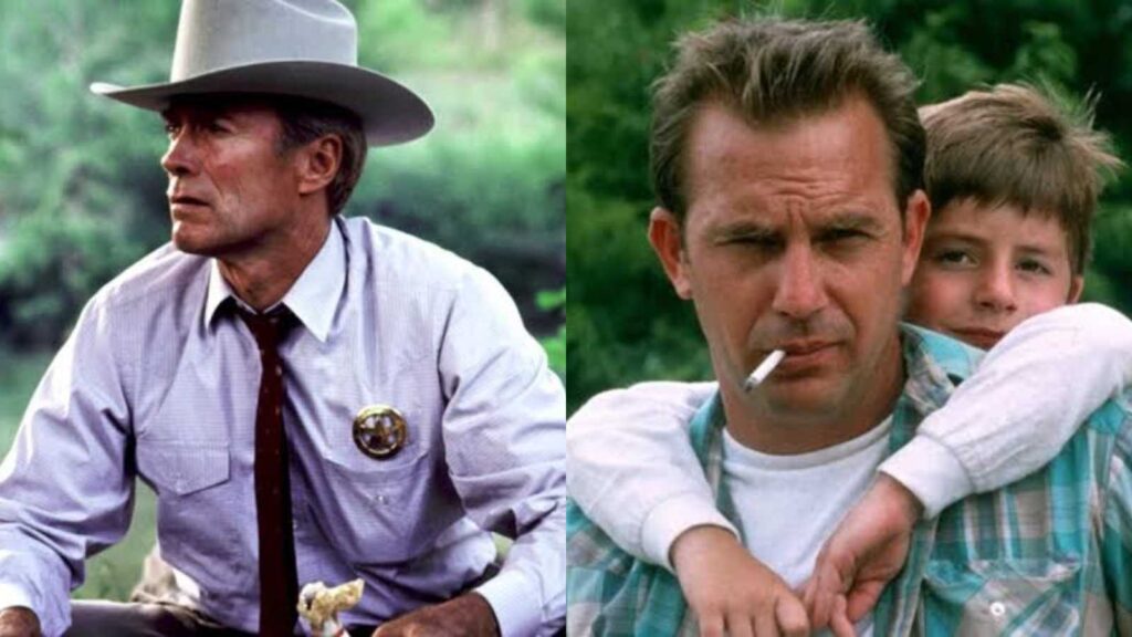 (L) Clint Eastwood as Phillips and (R) Kevin Costner as Butch (Image: Warner Bros) 