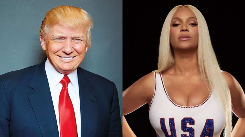 Donald Trump and Beyonce (Image: AP/ Instagram @/beyonce)