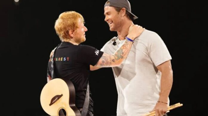 Ed Sheeran and Chris Hemsworth ( Image: National Geographic)