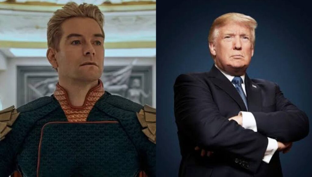 (L) Homelander and (R) Donald Trump (Image: Amazon, Forbes)