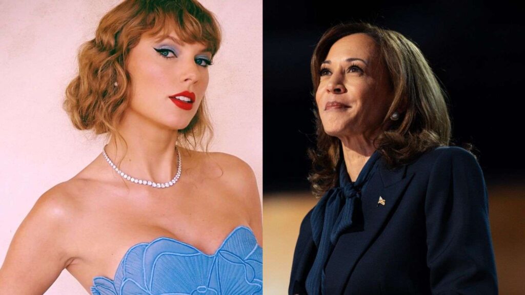 Taylor Swift and Kamala Harris (Image: Instagram @/taylorswift and @/kamalaharris)