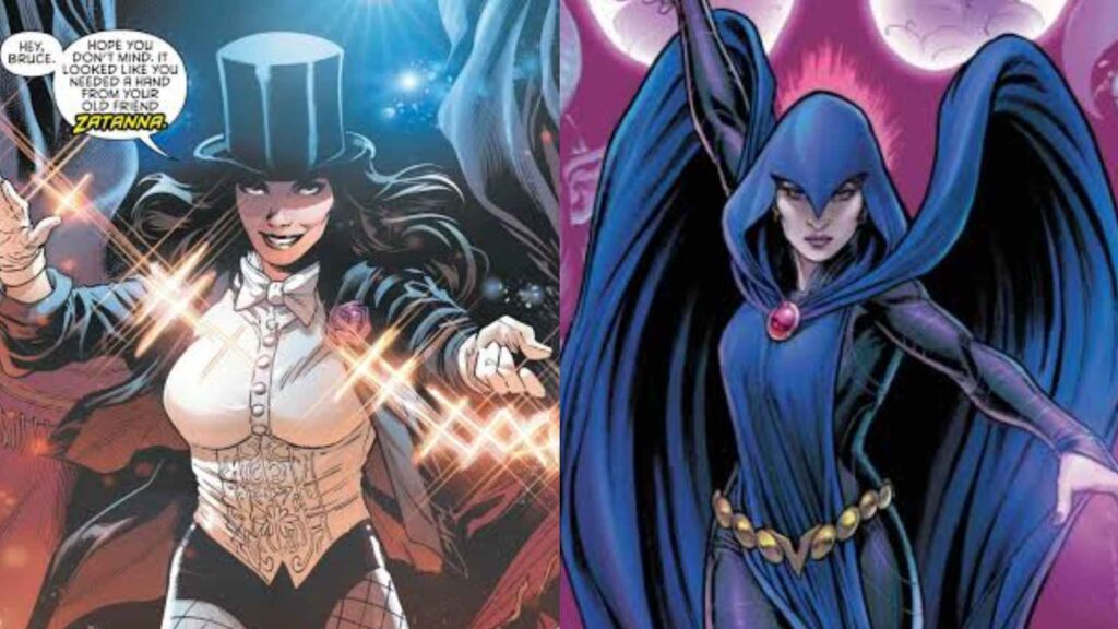 (L) Zatanna and (R) Raven (Image: DC)