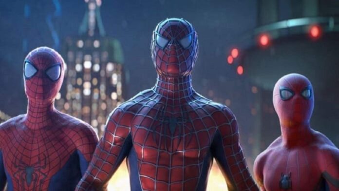 Andrew Garfield, Tom Holland, and Tobey Maguire as Spider-Man (Image: Marvel)