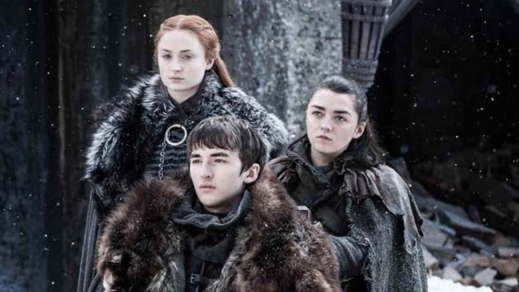 Sansa, Bran and Arya Stark (Image: HBO Max)