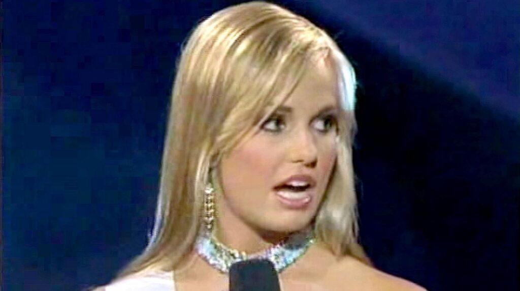 Caitlin Upton in 2007 Miss Teen USA pageant (Image: US Weekly)