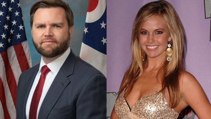 JD Vance and Caitlin Upton (Image: Wikipedia and The Daily Beast)