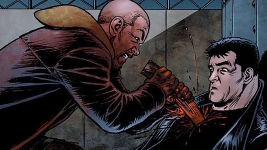 Hughie Killing Butcher in the comics (Image: DC Comics)