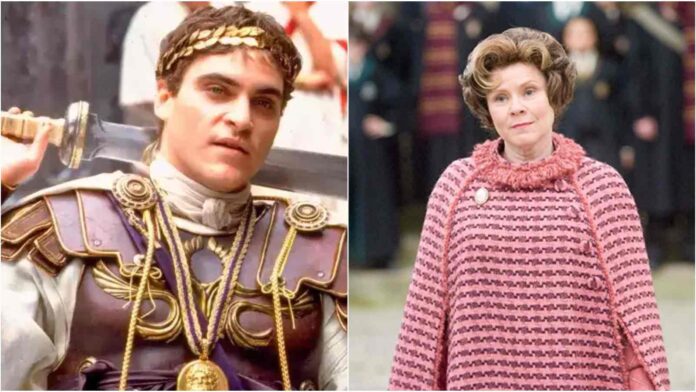 Commodus and Dolores Umbridge (Image: Universal Pictures and Warner Bros.)