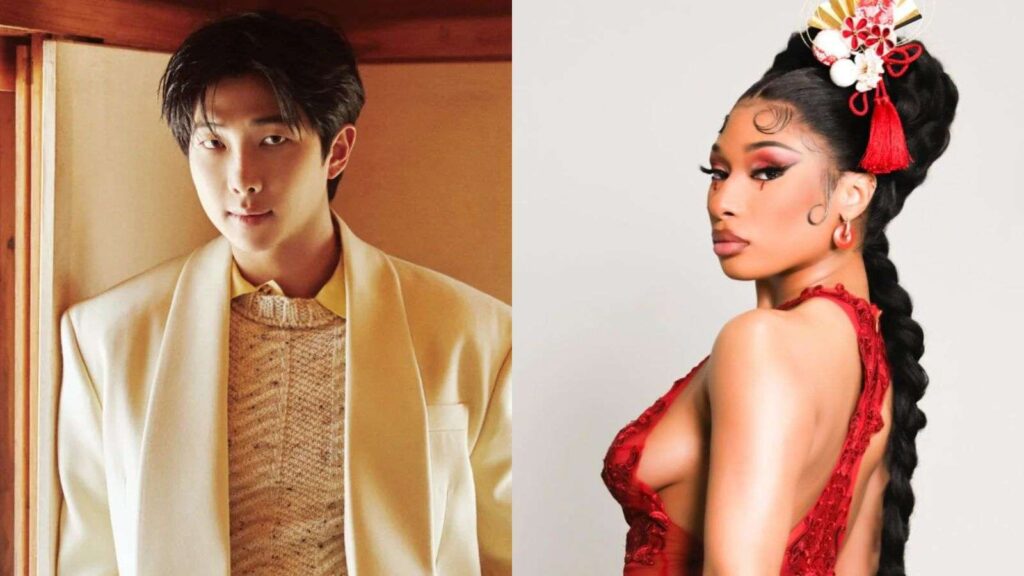 RM of BTS and Megan Thee Stallion (Image: Vogue Korea and Instagram @/theestallion)