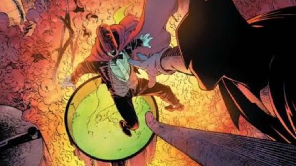 Batman saving the joker from the Acid vat (Image: DC)