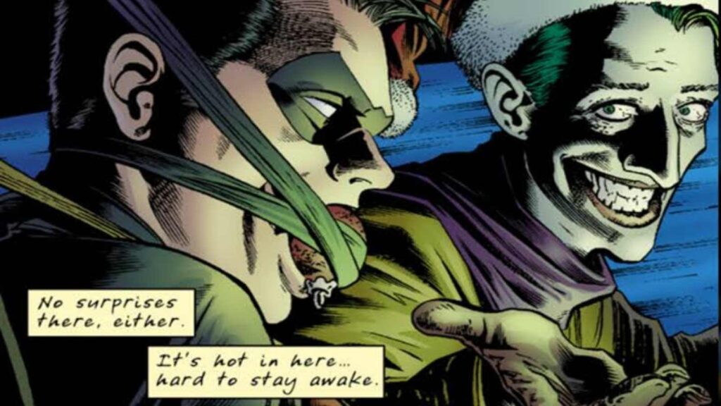 Joker kidnapping Robin (Image: DC)