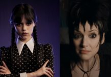 Jenna Ortega in 'Wednesday' and Winona Ryder in 'Beetlejuice Beetlejuice' (Image: Netflix and Warner Bros.)