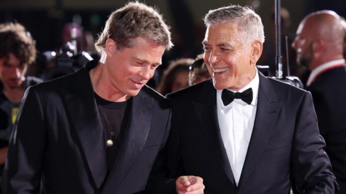 George Clooney and Brad Pitt (Image: Page Six)