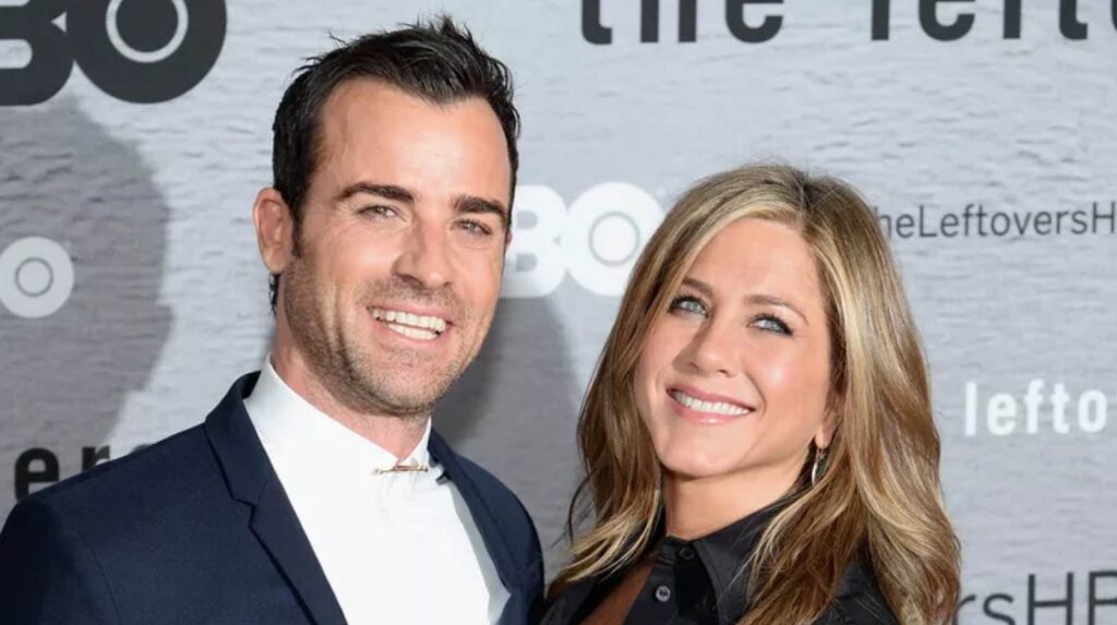 Justin Theroux and Jennifer Aniston (Image: People)