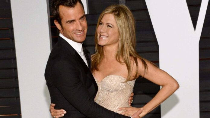 Justin Theroux and Jennifer Aniston (Image: Vanity Fair)