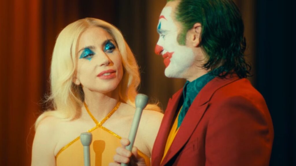 Lady Gaga as Harley Quinn and Joaquin Phoenix as Joker (Image: Warner Bros) 