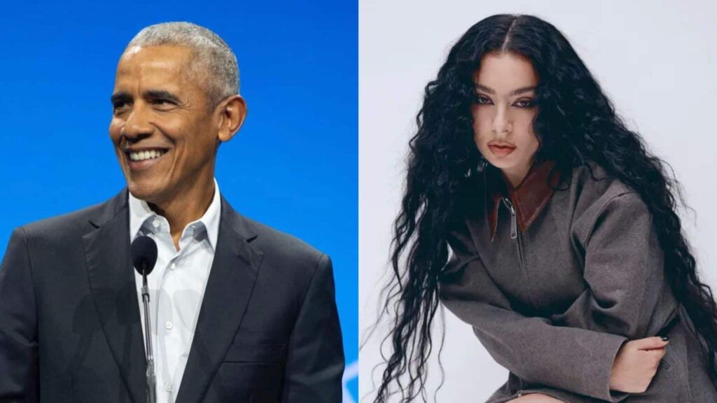 Barack Obama and Charli XCX (Image: Instagram @/barackobama and Billboard)