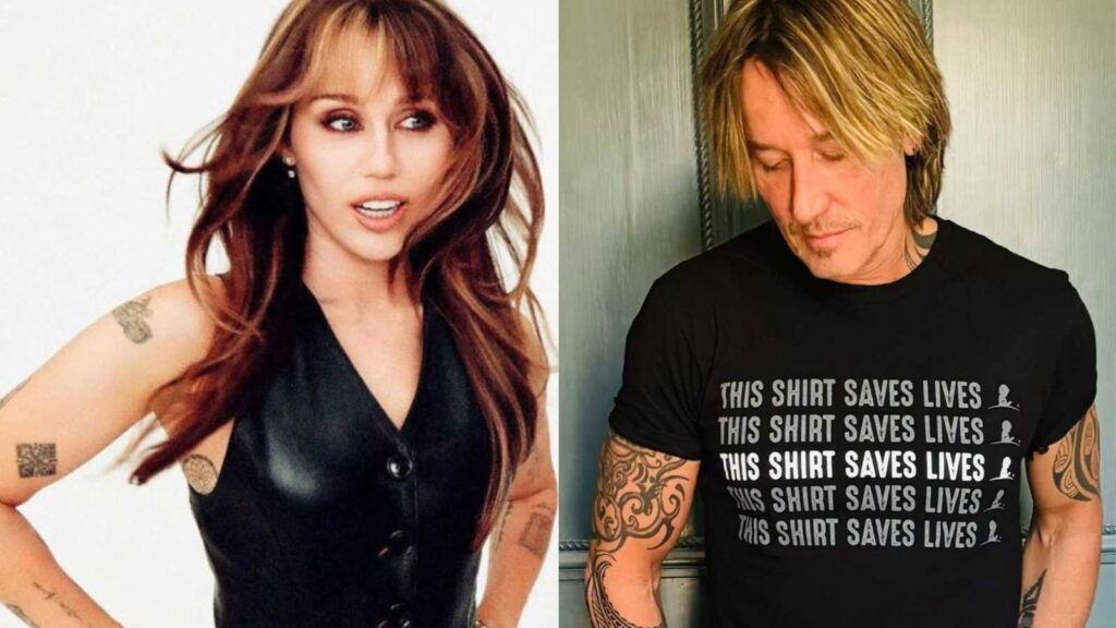 Miley Cyrus and Keith Urban (Image: Instagram @mileycyrus @keithurban)