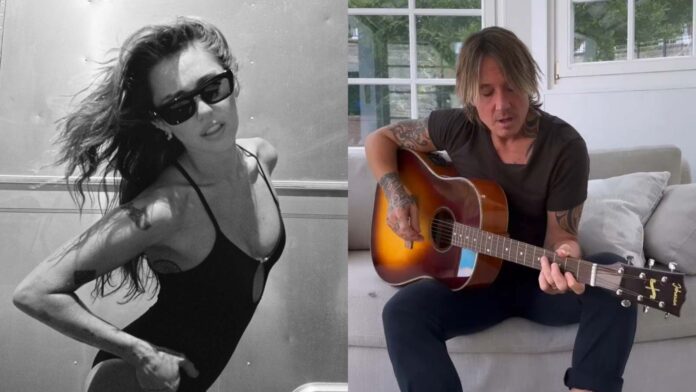 Miley Cyrus and Keith Urban (Image: Instagram @mileycyrus @keithurban)