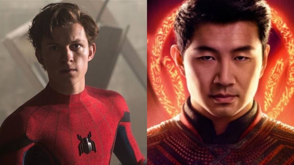 Tom Holland as Spider-man an Simu Liu as Shang Chi (Image: Marvel) 