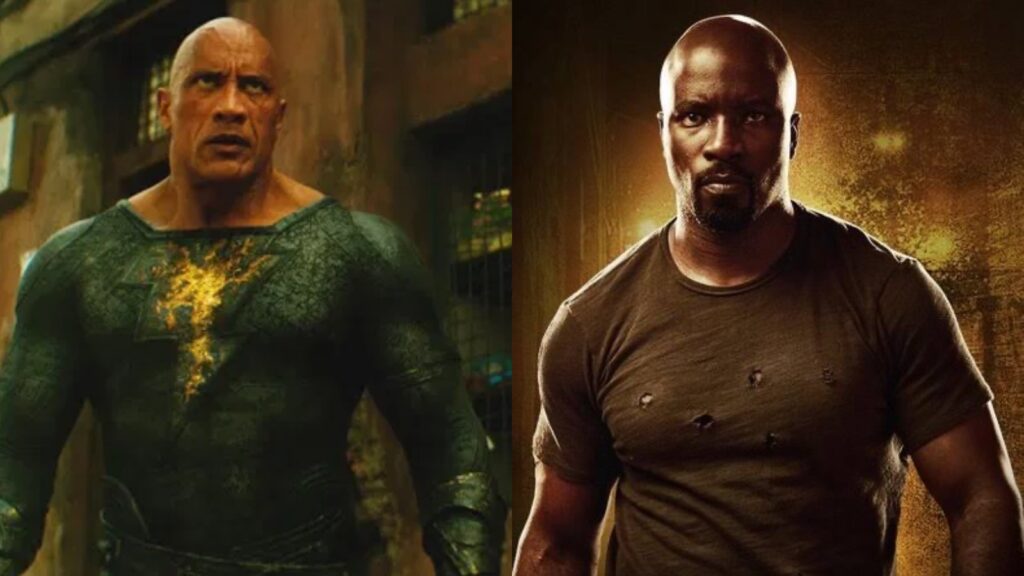 Dwayne Johnson as Black Adam and Mike Colter as Luke Cage (Image: DC, Netflix)