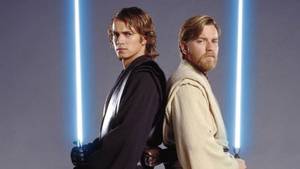 (L) Hayden Christensen as Anakin Skywalker and (R) Ewan Mcgregor as Obi Wan Kenobi (Image: Lucasfilm)