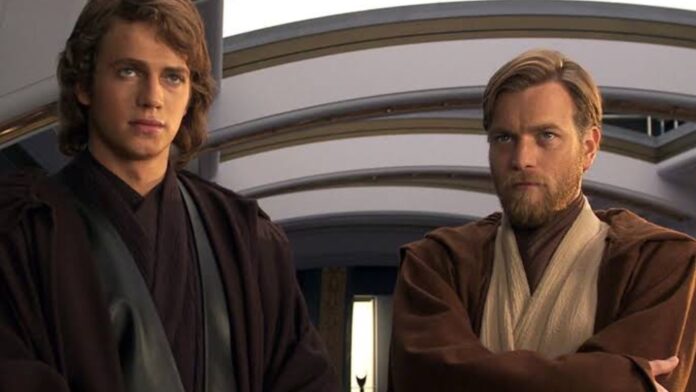 (L) Hayden Christensen as Anakin Skywalker and (R) Ewan Mcgregor as Obi Wan Kenobi (Image: Lucasfilm)