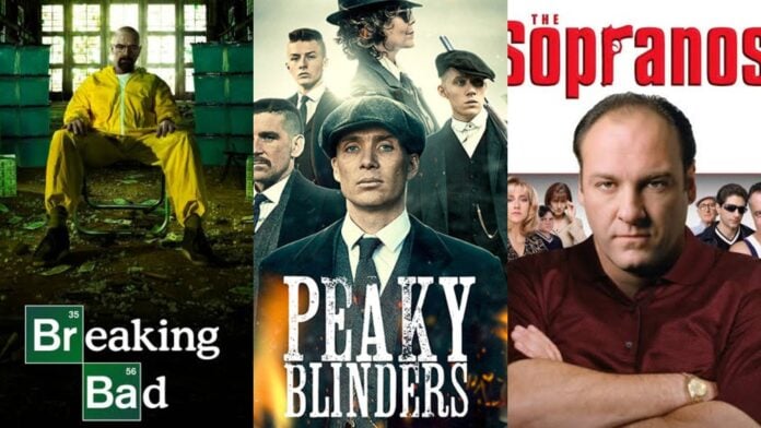 (L to R) Breaking Bad, Peaky Blinders, and The Sopranos (Image (AMC, HBO, and Netflix)