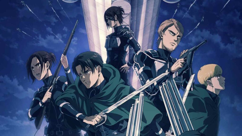 Levi Ackerman, Jean Kirstein, Sasha Braus in Attack on Titan