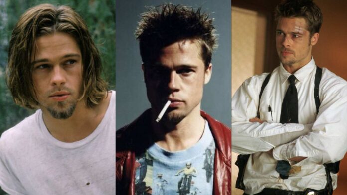 Brad Pitt in 'True Romance', 'Fight Club' and 'Se7en' (Image: AP)