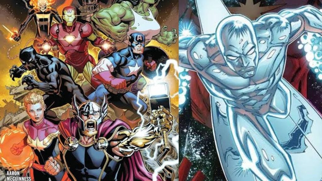 Avengers and Silver Surfer (Image: Marvel)