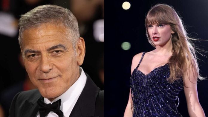 George Clooney and Tylor Swift (Image: AP)