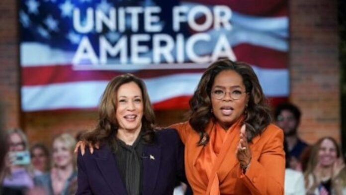 Kamala Harris and Oprah Winfrey (Image: AP)