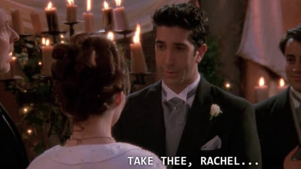 Ross and Emily in 'Friends' (Image: NBC)