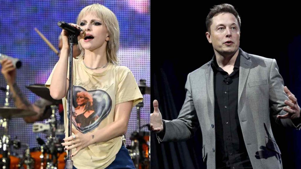 Hayley Williams and Elon Musk (Image: TAS and AFP)