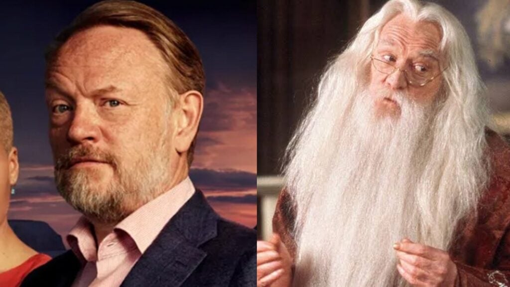 Jared Harris and Richard Harris as Dumbledore (Image: instagram @jaredharris, Warner Bros)