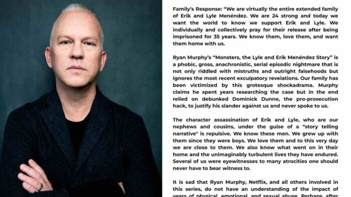 Ryan Murphy and Menendez Family Statement (Image: AP)