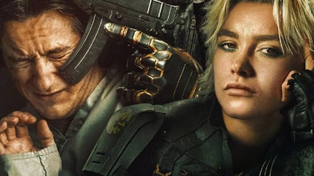 Lewis Pullman as Bob and Florence Pugh as Yelena in Thunderbolts Poster (Image: Marvel)