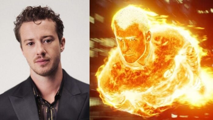 Joseph Quinn and Chris Evans as Human Torch (Image: instagram @josephquinn, 20th century fox)