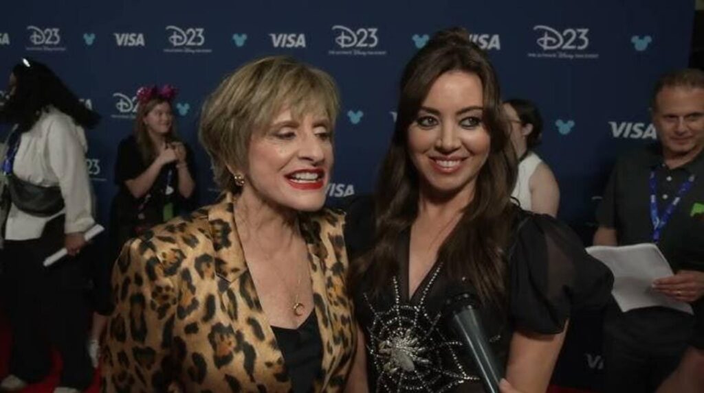 Aubrey Plaza and Patti LuPone (Image: YouTube  @hollywood Insider)