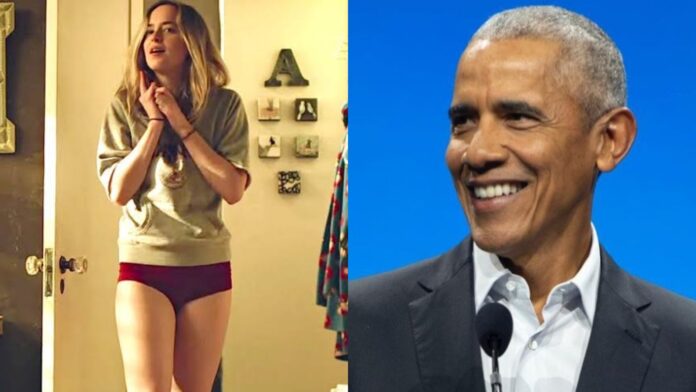 Dakota Johnson in the Social Network and Barack Obama (Image: Sony, Instagram @barackobama)