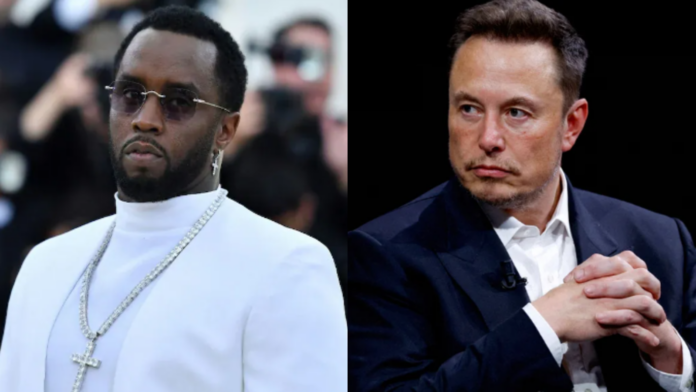 Sean Combs (L) and Elon Musk (R) (Image: AP)