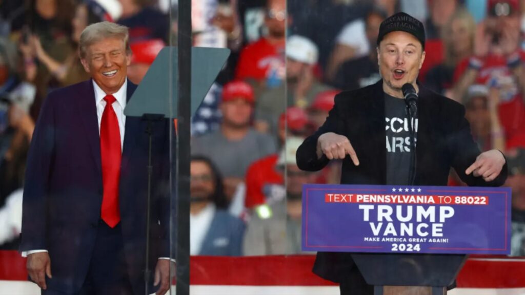 Donald Trump and Elon Musk at Pennsylvania rally (Image: Reuters)