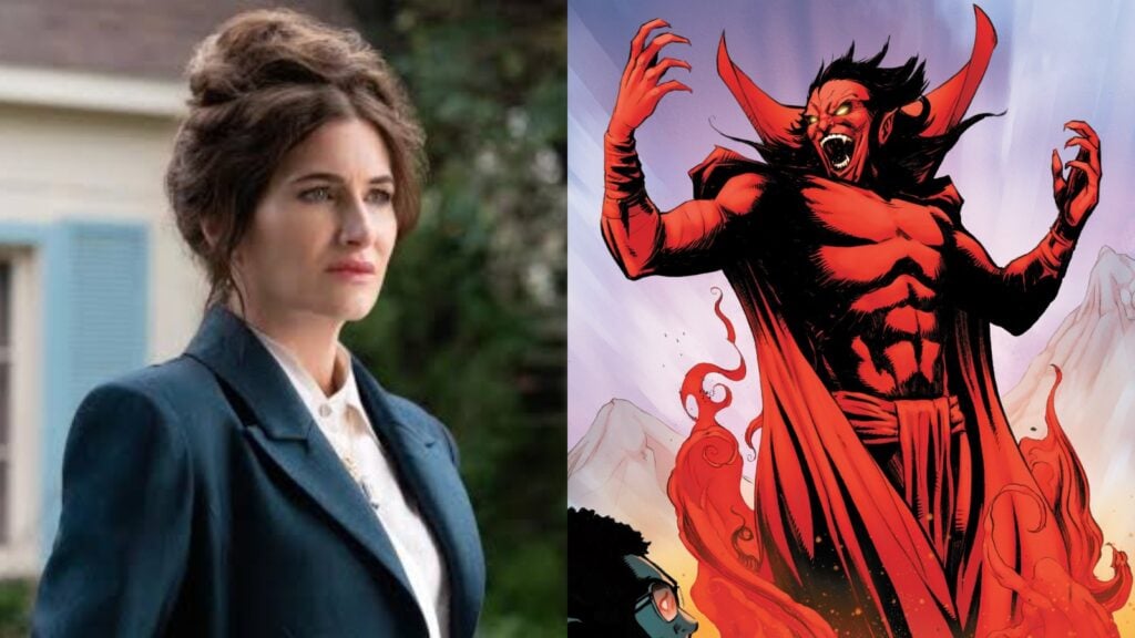 Kathryn Hahn as Agatha and Mephisto (Image: Marvel) 