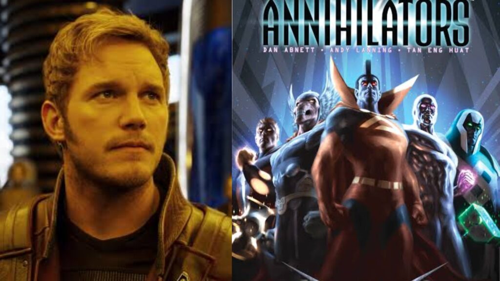 Chris Pratt as Star-Lord and Annihlators (Image: Marvel)