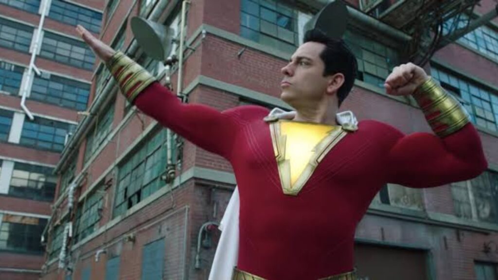 Zachary Levi as Shazam (Image: Warner Bros) 