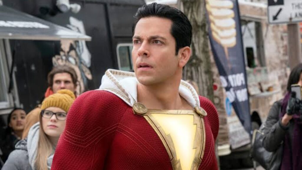 Zachary Levi as Shazam (Image: Warner Bros)