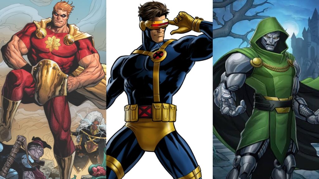 (L to R) Hyperion, Cyclops, and Dr Doom (Image: Marvel)