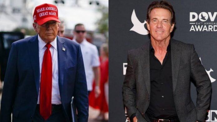 Donald Trump and Dennis Quaid (Image: Instagram @realdonaldtrump @dennisquaid)